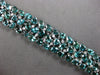 EXTRA LARGE 36.7CT DIAMOND & AAA INTENSE BLUE TOURMALINE 18K WHITE GOLD BRACELET