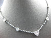 1.5CT DIAMOND 18KT WHITE GOLD HEART CIRCULAR BY THE YARD INVISIBLE LOVE NECKLACE