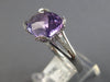 LARGE 4.14CT DIAMOND & AAA AMETHYST 14KT WHITE GOLD BUTTERFLY FILIGREE LOVE RING