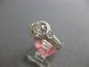 1.22CT DIAMOND 18K WHITE GOLD 3D SOLITAIRE HALO FILIGREE 3 STONE ENGAGEMENT RING