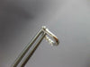 ESTATE SMALL .16CT DIAMOND 14KT WHITE GOLD 3D OVAL FUN HUGGIE HANGING EARRINGS