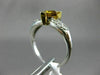 1CT ROUND & TRILLON WHITE & FANCY YELLOW DIAMOND 14KT WHITE GOLD ENGAGEMENT RING