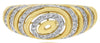 ESTATE .26CT DIAMOND 14KT YELLOW GOLD 3D MULTI OVAL DOME SHAPE FUN RING