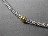 ESTATE LONG 14KT WHITE & YELLOW GOLD ITALIAN BEAD BY THE YARD NECKLACE #22905