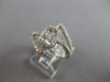 WIDE .53CT DANCING DIAMOND 14KT WHITE GOLD 3D ROUND SQUARE OCTAGON FUN RING