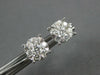 ESTATE .71CT DIAMOND 14KT WHITE GOLD 3D CLASSIC CLUSTER INVISIBLE STUD EARRINGS
