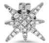 ESTATE .12CT DIAMOND 14KT WHITE GOLD 3D CLASSIC SNOWFLAKE STAR STUD EARRINGS