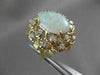 ANTIQUE 3.40CTW DIAMOND FIERY OPAL 14K YELLOW GOLD FILIGREE COCKTAIL RING #2301