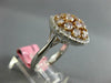 ESTATE LARGE 1.71CT WHITE & PINK DIAMOND 18K WHITE & ROSE GOLD ANNIVERSARY RING