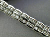 ESTATE WIDE 4.80CT DIAMOND 14KT WHITE GOLD 3D TWO ROW CHANNEL TENNIS BRACELET