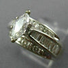 EXTRA WIDE 1.45CT ROUND & BAGUETTE DIAMOND 14KT WHITE GOLD 3D ENGAGEMENT RING