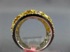 4.80CT WHITE & MULTI COLOR DIAMOND 18KT 2 TONE GOLD MULTI SHAPE ANNIVERSARY RING