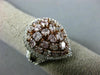 GIA CERTIFIED LARGE 2.73CT WHITE & PINK DIAMOND 18K ROSE GOLD 3D PEAR SHAPE RING
