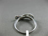 ESTATE .75CT DIAMOND & AAA SAPPHIRE 14KT WHITE GOLD 3D ETOILE LEAF INFINITY RING
