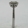 ESTATE .42CT DIAMOND 18KT WHITE GOLD 3D ROUND CLUSTER HALO FRIENDSHIP LOVE RING