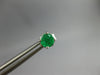 ESTATE .60CT AAA EMERALD 14KT WHITE GOLD 3D ROUND 4 PRONG STUD EARRINGS #27749
