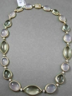 ANTIQUE 114.66CTW DIAMOND & AAA MULTI GEM 18KT YELLOW GOLD MULTI SHAPE NECKLACE