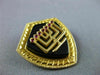 ANTIQUE .26CT AAA RUBY & AAA ONYX 14KT YELLOW GOLD MENORAH BROOCH PIN #MILANO24