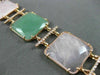 ESTATE WIDE & LONG 1.45CT DIAMOND & AVENTURINE 14KT ROSE GOLD 3D SQUARE BRACELET