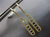 LONG .55CT DIAMOND 14KT YELLOW GOLD ROUND & BAGUETTE ELONGATED OVAL FUN EARRINGS