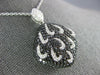 ESTATE LARGE 3.04CT WHITE & BLACK DIAMOND 18KT WHITE GOLD CLASSIC SQUARE PENDANT