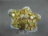 GIA EXTRA LARGE 7.95CT WHITE & FANCY YELLOW DIAMOND 18K 2 TONE GOLD 3D STAR RING