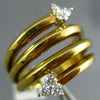 ESTATE LARGE .20CT DIAMOND 18KT YELLOW GOLD 3D MULTI ROW SNAKE FUN RING #746