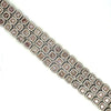 EXTRA LARGE 20.1CT WHITE & PINK DIAMOND 18K WHITE ROSE GOLD CUFF TENNIS BRACELET
