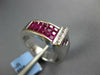 2.12CT DIAMOND & AAA RUBY 18KT WHITE GOLD 3D PRINCESS & ROUND ETOILE MENS RING