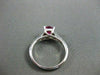 ESTATE WIDE 1.47CT DIAMOND & AAA RUBY 14K WHITE GOLD LUCIDA ENGAGEMENT RING #122