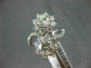 ESTATE LARGE 3.0CT DIAMOND 14KT WHITE GOLD DOUBLE FLOWER CRISS CROSS SWIRL RING