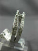 ESTATE LARGE .48CT DIAMOND 14K WHITE GOLD ROUND SEMI MOUNT ENGAGEMENT RING 11734