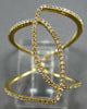 ESTATE WIDE 1.20CT DIAMOND 14KT YELLOW GOLD 3D CLASSIC LEAF LOVE KNOT FUN RING