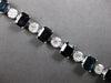 LARGE 20.24CT DIAMOND & AAA SAPPHIRE 18KT WHITE GOLD MULTI SHAPE TENNIS BRACELET