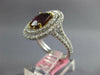 GIA LARGE 4.2CT DIAMOND & AAA CORUNDUM RUBY 18K 2 TONE GOLD OVAL ENGAGEMENT RING