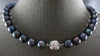 LARGE & LONG AAA TAHITIAN PEARL 14K WHITE GOLD 10MM CLASSIC LOVE NECKLACE #27953