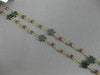 ANTIQUE LONG AAA HEMATITE & RUBY 18KT YELLOW GOLD 3D SHOOTING STAR FUN NECKLACE