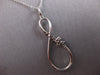 ESTATE LARGE .42CT DIAMOND 14KT WHITE GOLD 3D INFINITY FLOWER FLOATING PENDANT