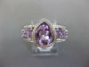 LARGE 2.49CT DIAMOND & AAA AMETHYST 14KT WHITE GOLD PEAR SHAPE & ROUND FUN RING