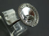 ESTATE WIDE .57CT DIAMOND 14KT WHITE GOLD 3D CLASSIC SWIRL FUN RING
