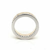 .57CT DIAMOND 18KT 2 TONE GOLD ETERNITY FILIGREE FLORAL WEDDING ANNIVERSARY RING