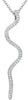 .11CT DIAMOND 14KT WHITE GOLD 3D CLASSIC DOUBLE SWIRL WAVE FUN FLOATING PENDANT