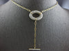 LARGE 2.12CT DIAMOND 14KT YELLOW GOLD MULTI ROW OPEN OVAL LARIAT LOVE NECKLACE