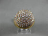 ESTATE LARGE 2.75CT PINK DIAMOND 18K ROSE GOLD 3D ROUND DOME SHAPE FUN LOVE RING
