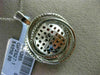 ESTATE LARGE 3.62CT DIAMOND & MULIT COLOR SAPPHIRE 18KT WHITE GOLD GLOBE PENDANT