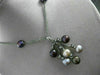 ANTIQUE LARGE .12CT DIAMOND & AAA PEARL 14K BLACK GOLD ETOILE 3D FLORAL NECKLACE