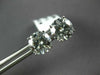 LARGE 2.62CT AAA MOISSANITE 14KT WHITE GOLD SOLITAIRE 4 PRONG STUD EARRINGS 2909