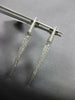 ESTATE 0.42CT DIAMOND 18KT WHITE GOLD 3D ELONGATED PYRAMID FUN HANGING EARRINGS