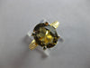 4.62CT DIAMOND & AAA SMOKY TOPAZ 18KT 2 TONE GOLD OVAL & ROUND LOVE RING #28200