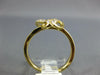 ESTATE .13CT DIAMOND 18KT YELLOW GOLD 3D LOVE KNOT FLOWER STAR FUN RING